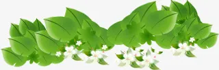 清新春天树叶花免抠