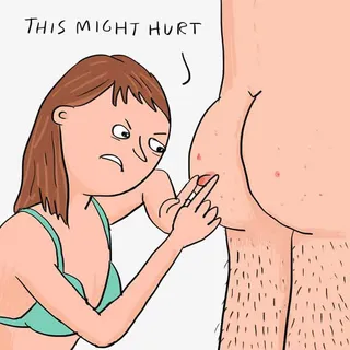 另类风格夸张女孩挤痘痘免抠