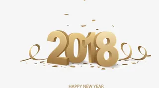 金色丝带艺术字免抠