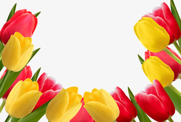 红花和黄花免抠