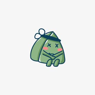 手绘端午节卡通粽子免抠