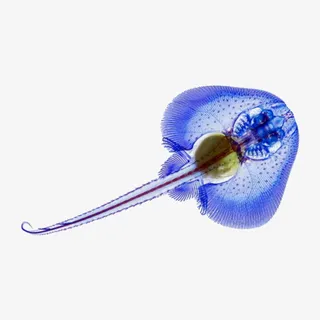 蓝色的鳐鱼免抠