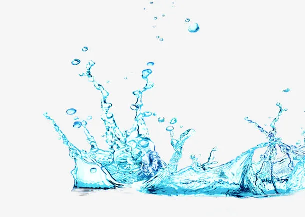 蓝色纯净水光设计免抠