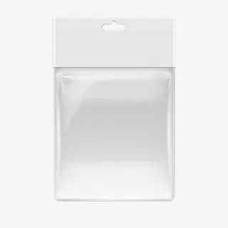 手绘白色透明密封包装袋免抠