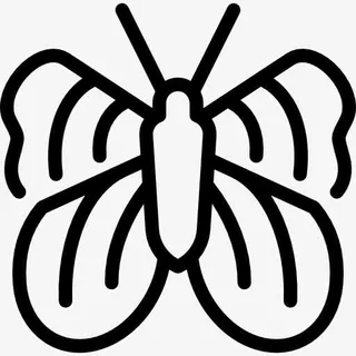 涂女士的蝴蝶图标免抠