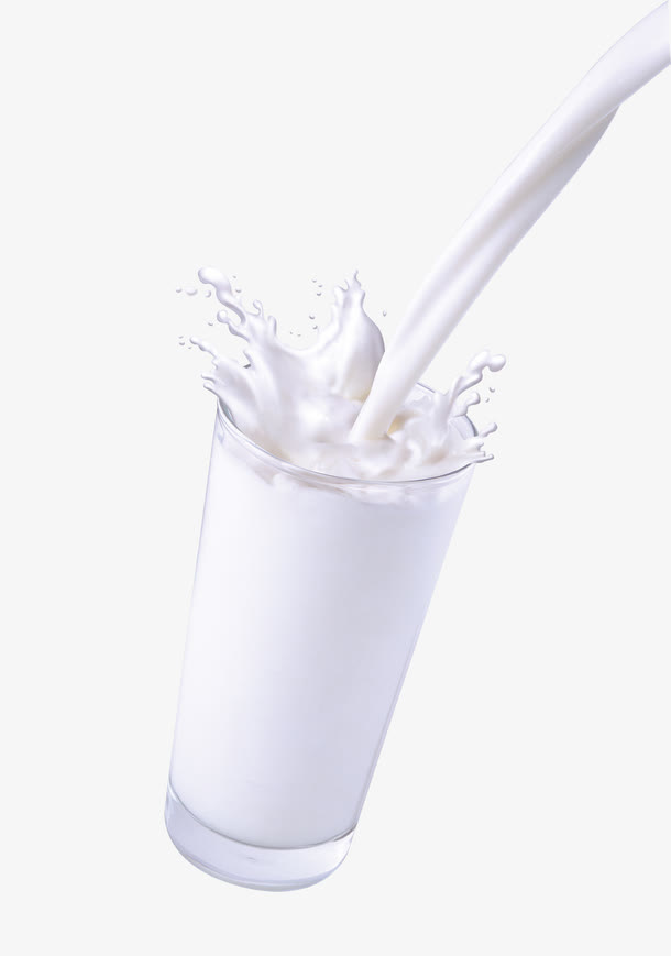 创意往杯子中倒牛奶免抠