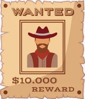 通缉令png矢量素材免抠