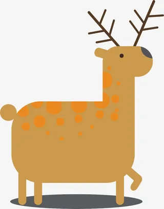 矢量梅花鹿免抠