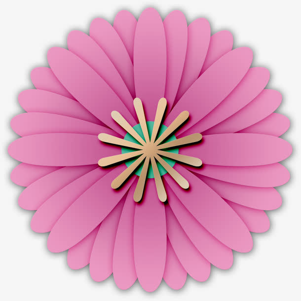 粉色微立体雕花psd素材免抠