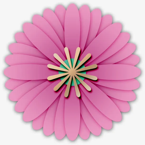 粉色微立体雕花psd素材免抠