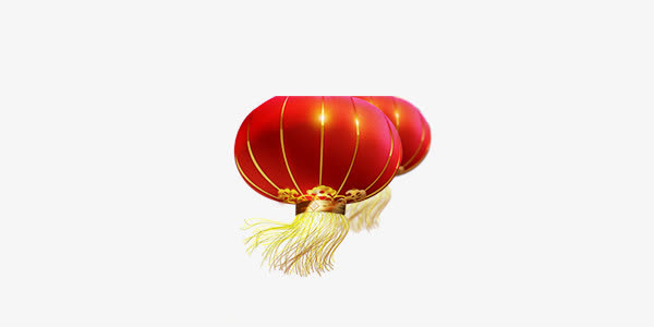 喜庆中国风大红灯笼免抠