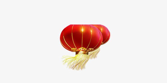 喜庆中国风大红灯笼免抠