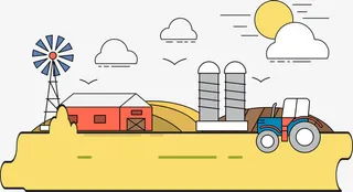 机械农场矢量免抠