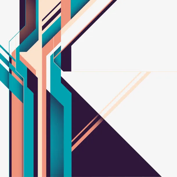 彩色商务边框纹理免抠