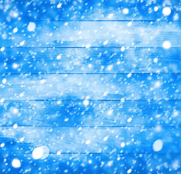 蓝色背景与雪花