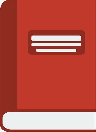 红色卡通书本封面免抠