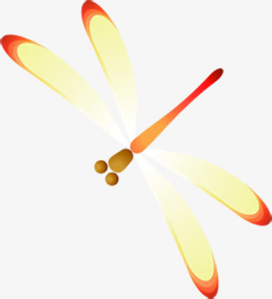立绘彩绘上色的红蜻蜓光效叠加免抠