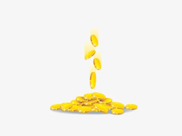 金钱漂浮金币素材免抠