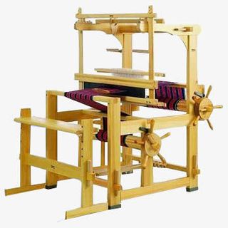 老式手动织布机免抠