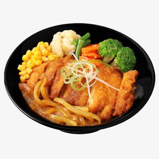 咖喱鸡排饭菜饭免抠