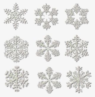 各种类型的创意雪花 png素材免抠