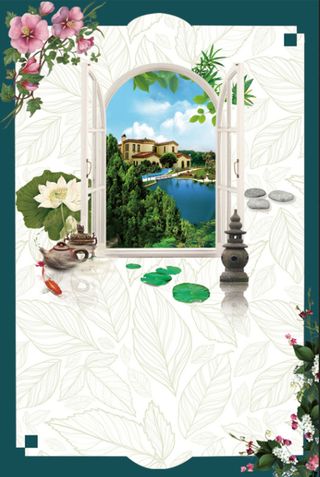 洋房豪宅海报背景素材高清