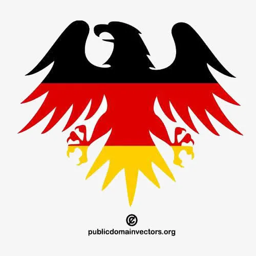 德国国旗主题老鹰图案免抠