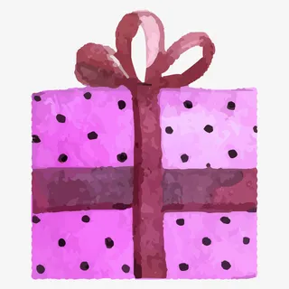 水彩手绘礼物免抠图免抠