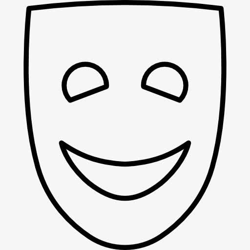 喜剧面具图标免抠