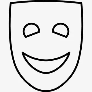 喜剧面具图标免抠