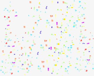 彩色碎纸礼花漂浮素材免抠