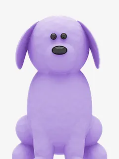 紫色小狗玩具免抠