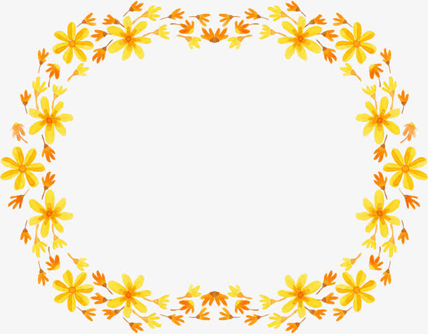 清新碎花花环免抠