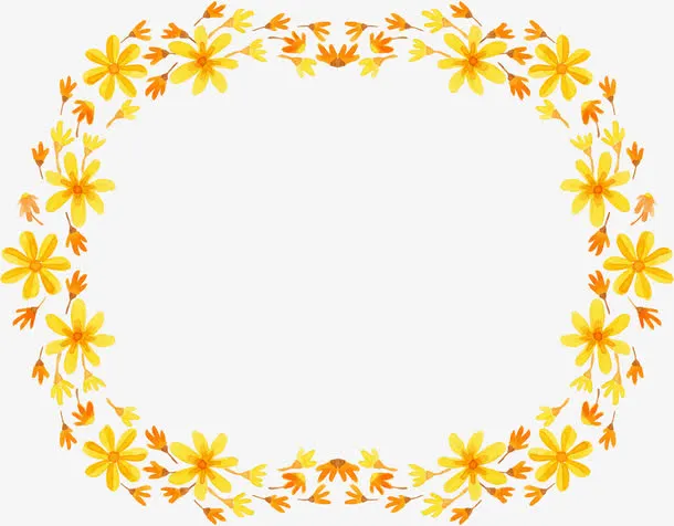 清新碎花花环免抠