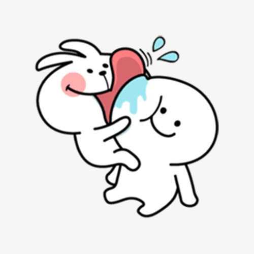 舔脸的兔子免抠