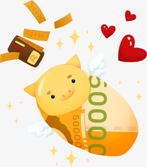 C4D银行卡猪新年装饰免抠