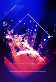 炫彩城市海报背景素材高清