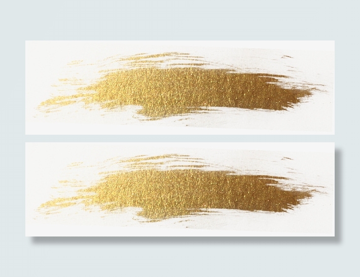 黄金感墨迹透明PNG素材免抠