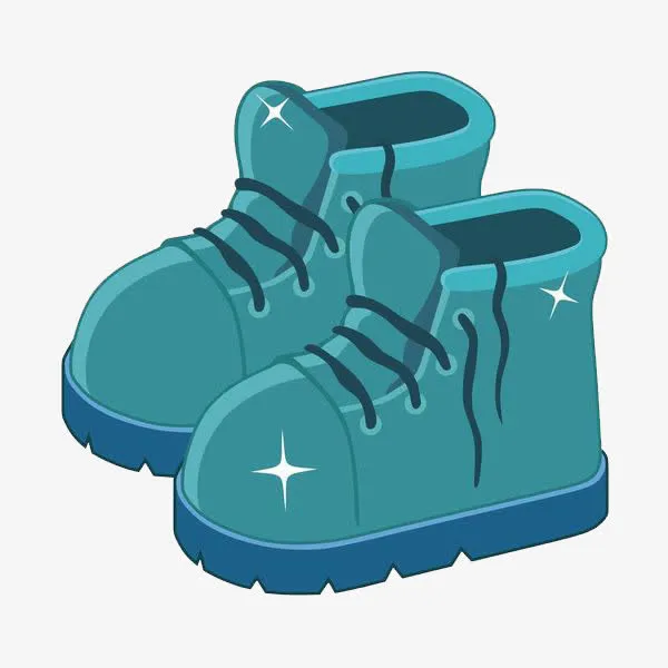 卡通手绘崭新的鞋子免抠