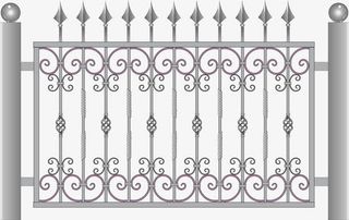 欧式围栏图免抠