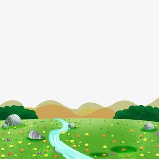 河流小溪春天绿色免抠动植物植物元素