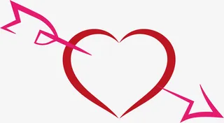 红色情人节一箭穿心免抠