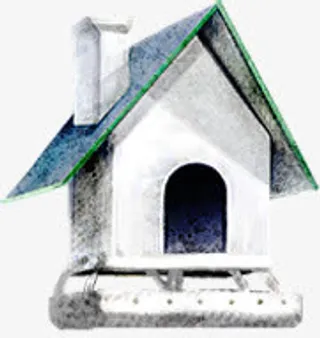 春天时尚插画房屋免抠