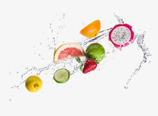 柠檬红心柚子草莓火龙果橙子水免抠