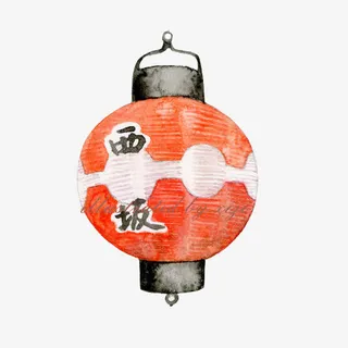 灯笼手绘画素材图片免抠