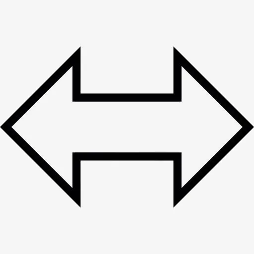 箭头指向相反方向的两图标免抠