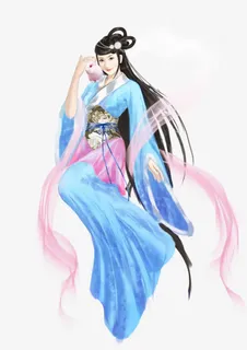 彩绘立绘嫦娥兔子中秋节免抠