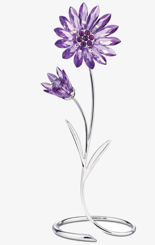 一个施华洛世奇花朵摆件免抠