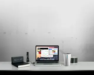 灰色简约办公用品免抠