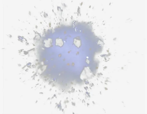 大面积块状环境飞石效果免抠